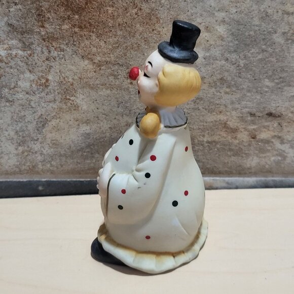 Vintage Bisque Porcelain Clown Bell Figurine - Picture 7 of 10